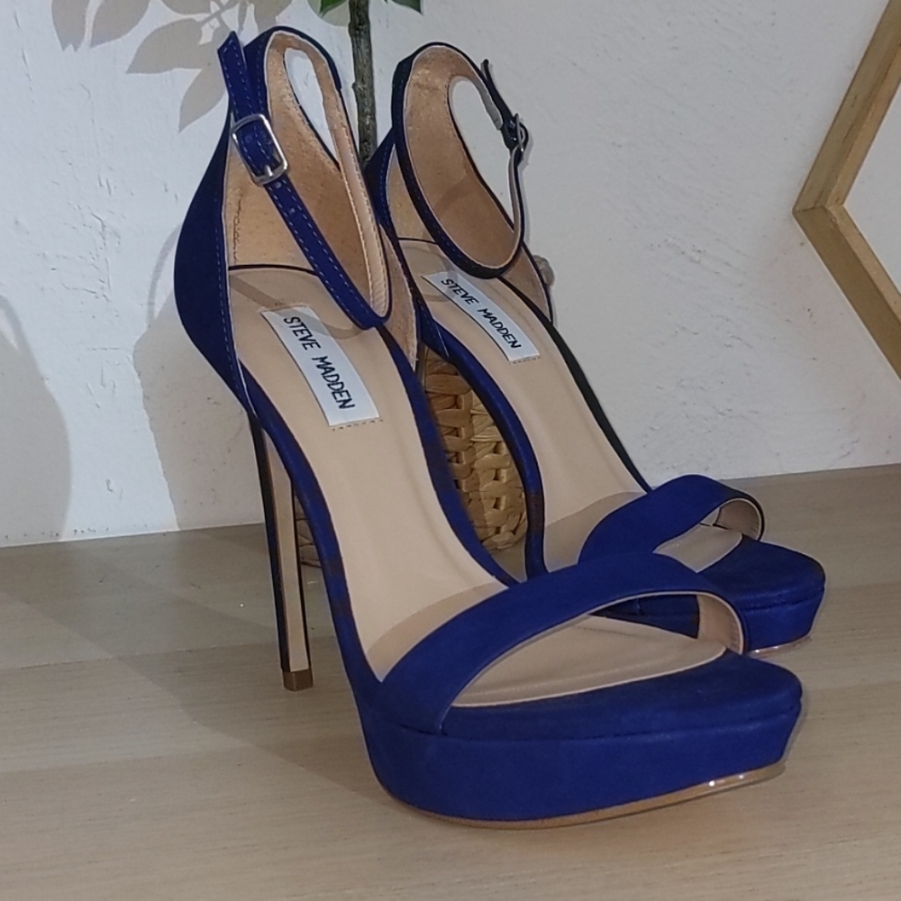 Steve Madden Blue Platform Sandals Heels